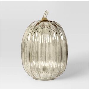 Threshold XL Tall Glass Pumpkin Figurine Champagne